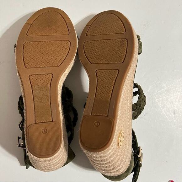 Tory Burch Bailey Wedge Sandal Size 9.5 - Picture 11 of 11